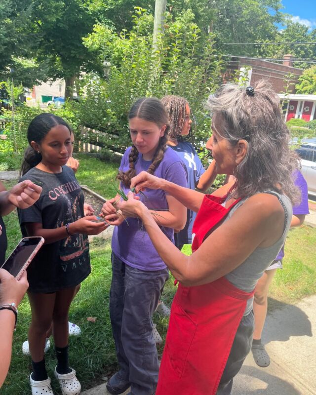 Educating & inspiring teens  how to harvest from the garden & then use it to make delicious grub. #handsonlearning #handsonclass #organicfood #kidscookingclass #brainhealth #selfcare #youarewhatyoueat #glutenfree #westchesterny #westchesterkids #cookingparty #hudsonvalley