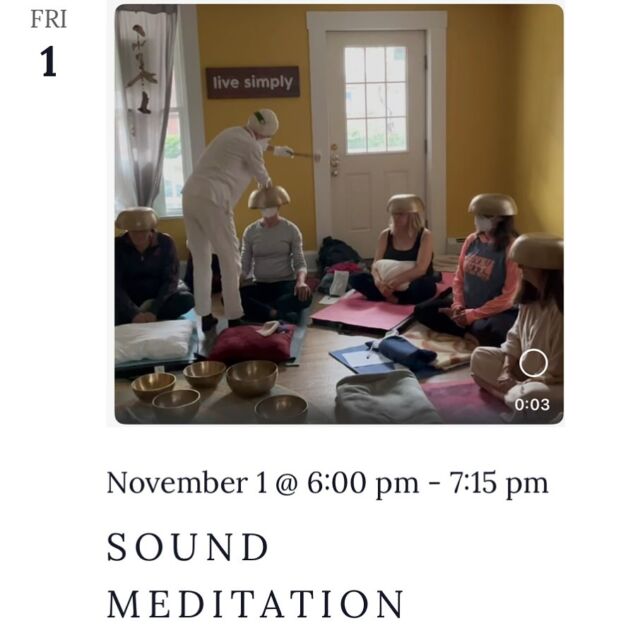 Our next SOUND MEDITATION is coming soon. Reserve your mat! #soundmeditation #soundbath #mindfulness #wellnessworkshop #wellness #singingbowls #soundhealing #soundtherapy @sonicbowls #mndful #mindfulcroton #hudsonvalley #croton #westchestermoms