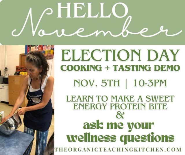 Election Day Open House #cookingdemo #wellnesstips #wellnesscoach #crotononhudson #hudsonvalley